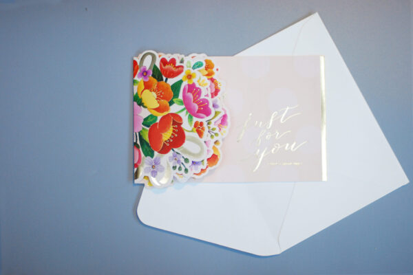 Card - Just for You in Flower - Greeting - Image 2