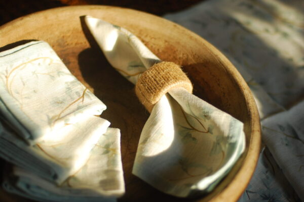 Napkin set - Grace in Every Leaf - Cotton Linen, Pack of 4 - Image 2
