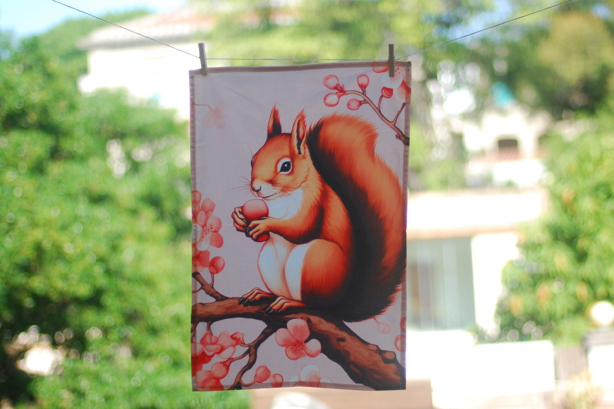 Tea Towel - Summer Squirrel - Image 2