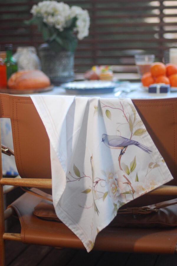 Tea Towel - Serene Birds & Blossoms - Image 2
