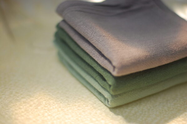Tea towel set - Botanical Harmony - Cotton Linen, Sage/Stone/Olive, Pack of 3