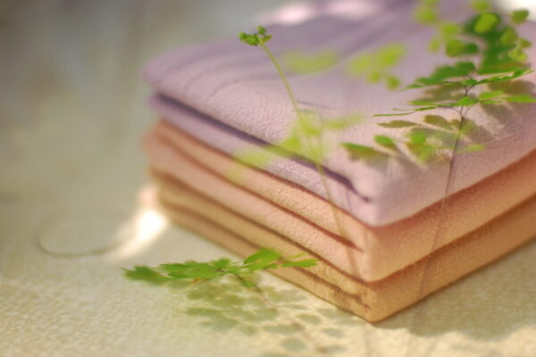 Tea towel set - Earthy Elegance - Cotton Linen, Sand/Blush/Lavender, Pack of 3 - Image 3