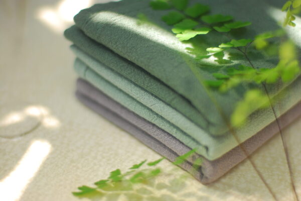 Tea towel set - Botanical Harmony - Cotton Linen, Sage/Stone/Olive, Pack of 3 - Image 3