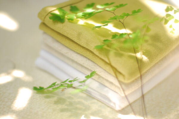Tea towel set - Timeless Light - Cotton Linen, White/Oat/Mustard, Pack of 3 - Image 3