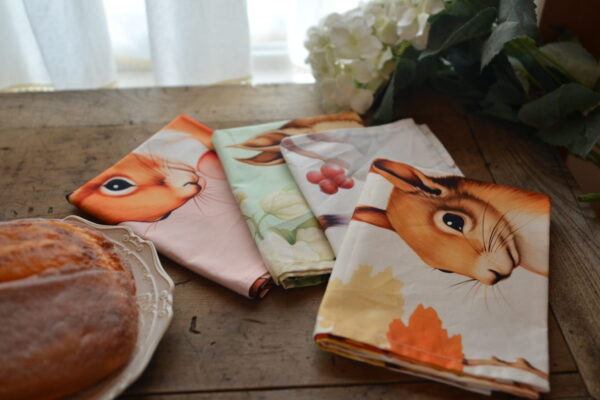 Tea Towel set - The Seasons of Willow the Squirrel Collection - Pack of 4 - Image 3