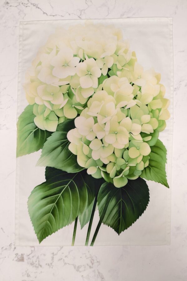 Tea Towel - Refreshing Growth - Green Hydrangeas - Image 3