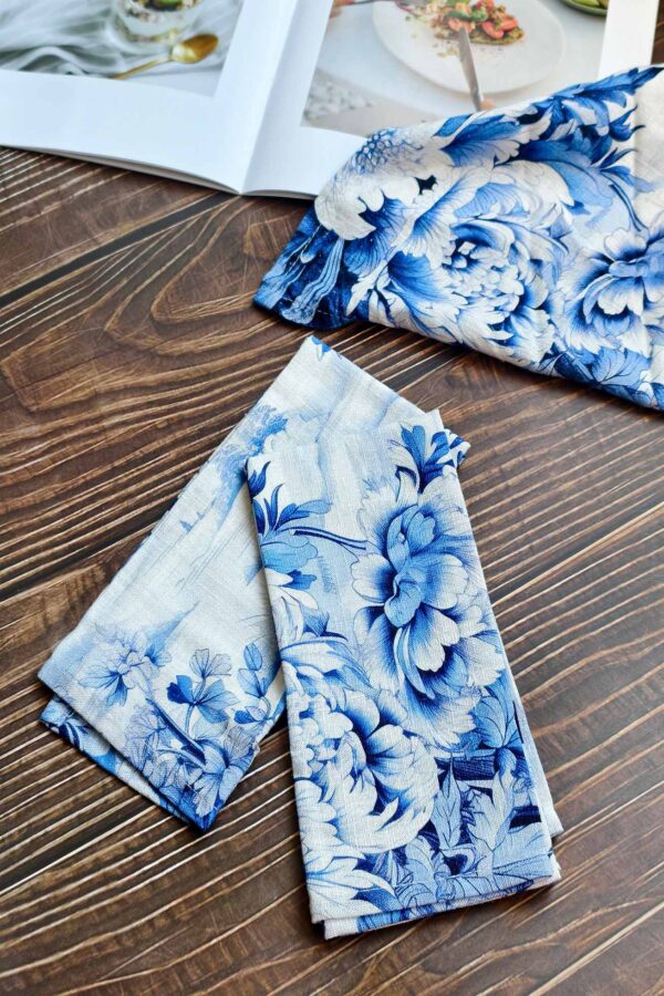Napkin set - Whisper of Spring - Cotton Linen, Pack of 4 - Image 2