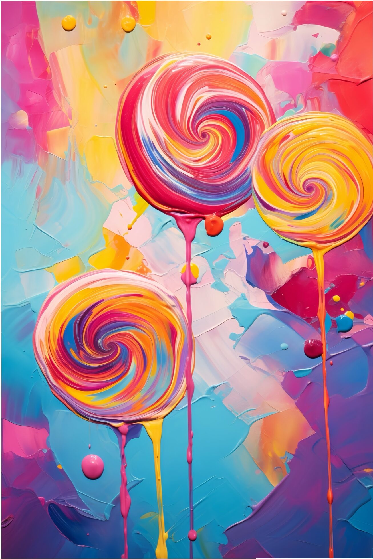 Tea Towel - Whirls of Color