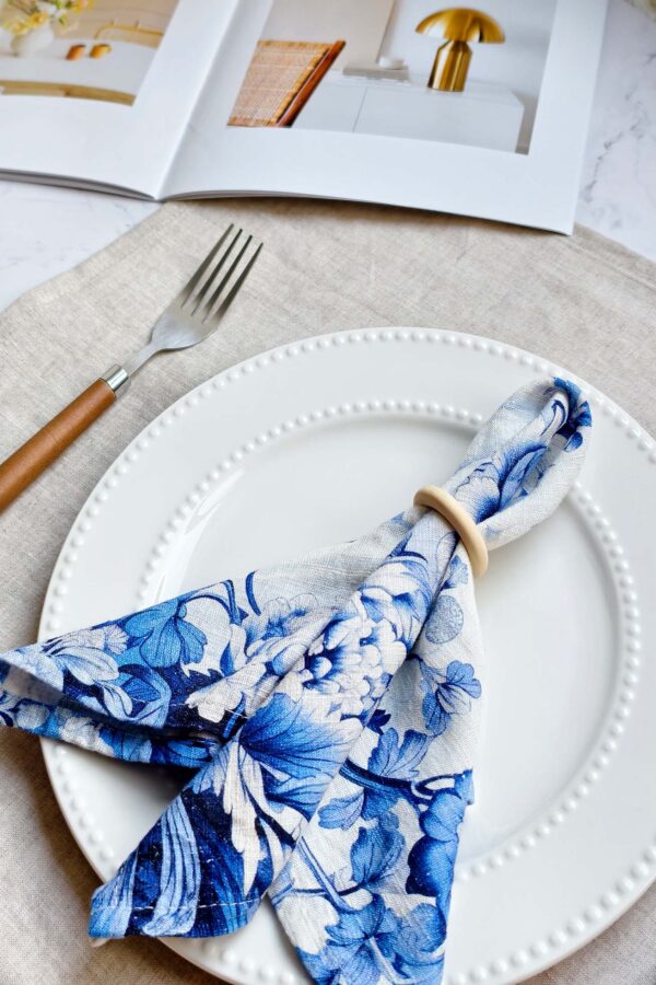 Napkin - Whisper of Spring - Cotton Linen, 1 napkin - Image 2