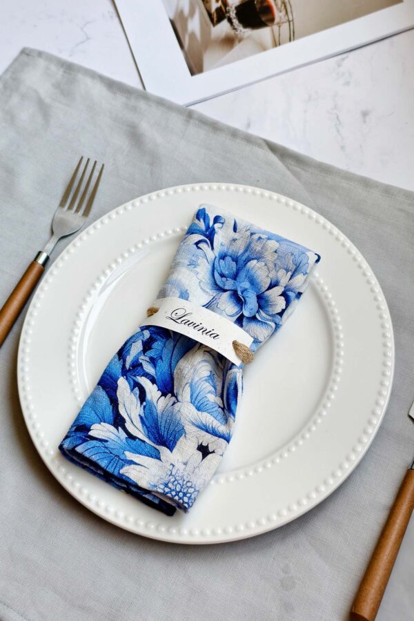 Single Napkin & Linen Placemat Set (Single Set) – Whisper of Spring - Image 6