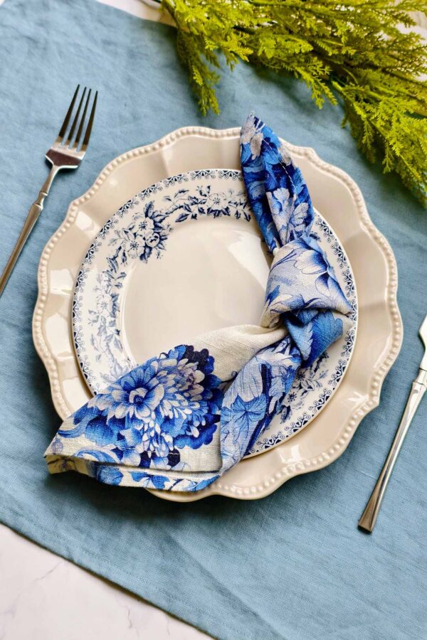 Single Napkin & Linen Placemat Set (Single Set) – Whisper of Spring - Image 8