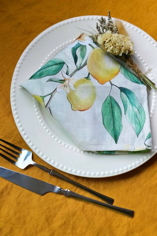 Napkin – Lemon Grove – Pure Linen - Image 5