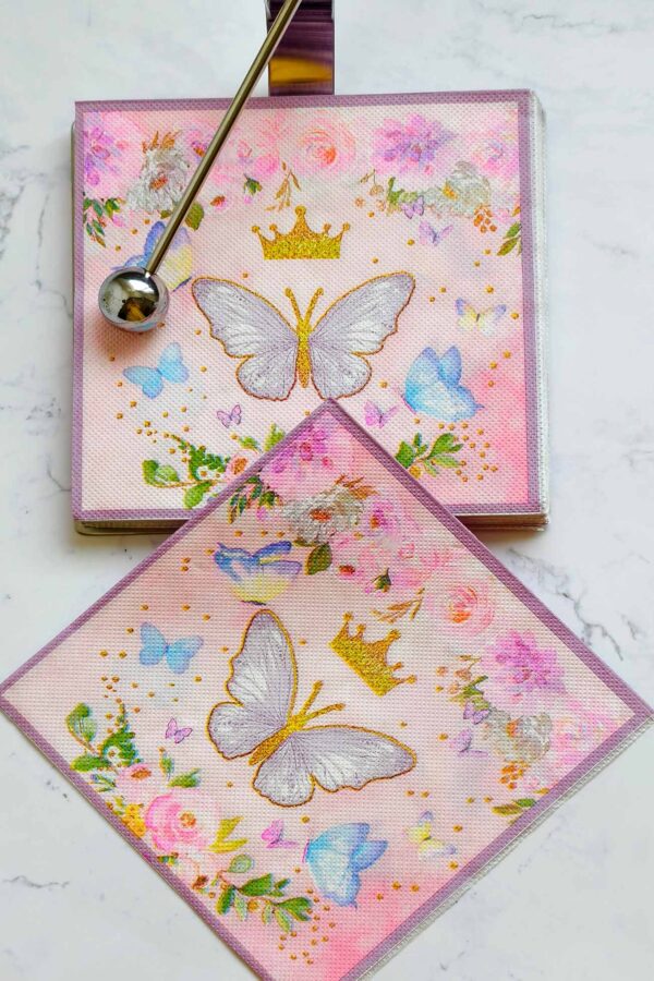 Paper Napkin – Butterfly Bliss - Image 2