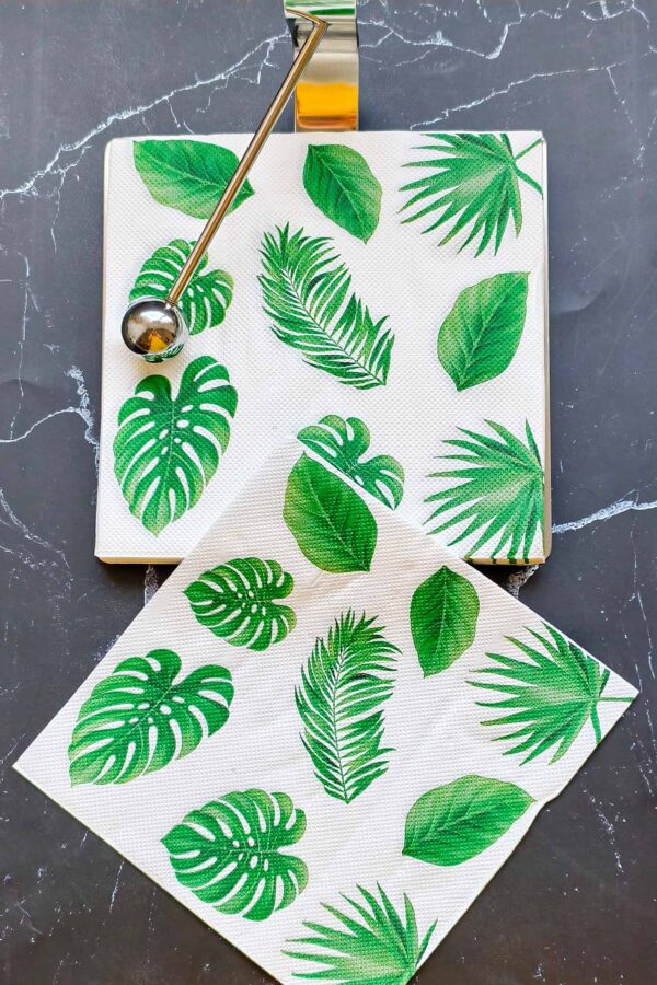 Paper Napkin – Green Leaves - Image 11