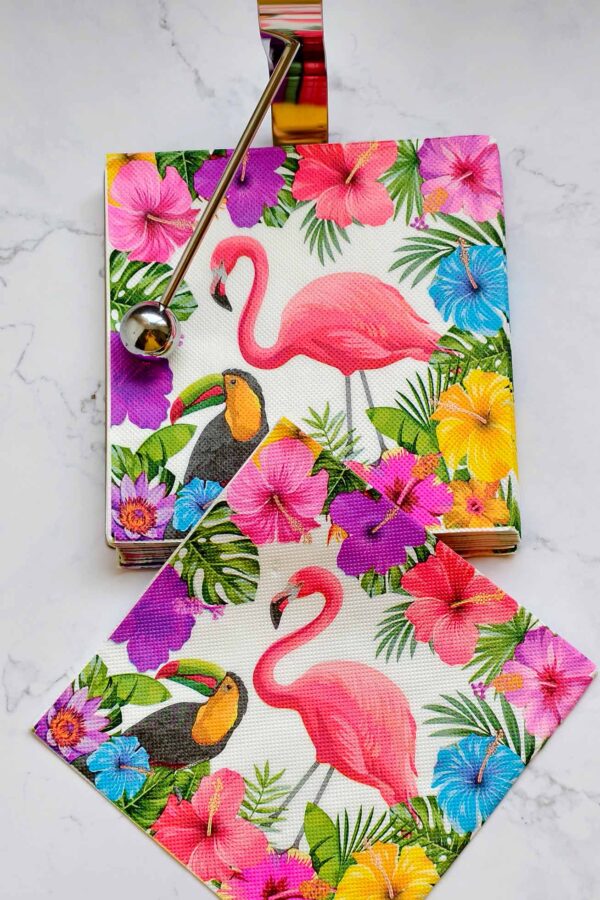 Paper Napkin – Tropical Birds - Image 3
