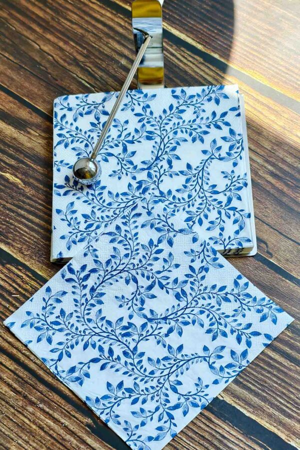 Paper Napkin – Blue Garden - Image 5