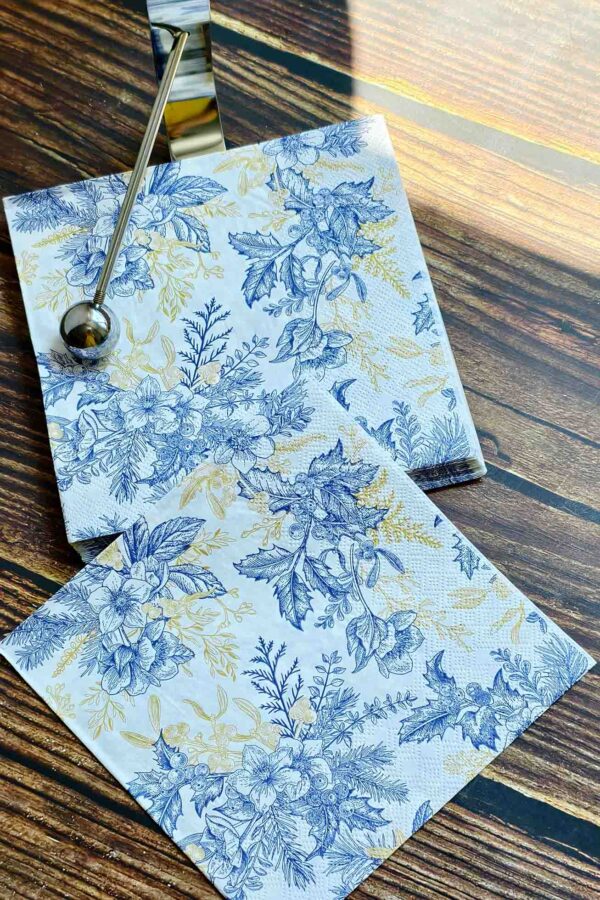 Paper Napkin – Blue Garden - Image 6