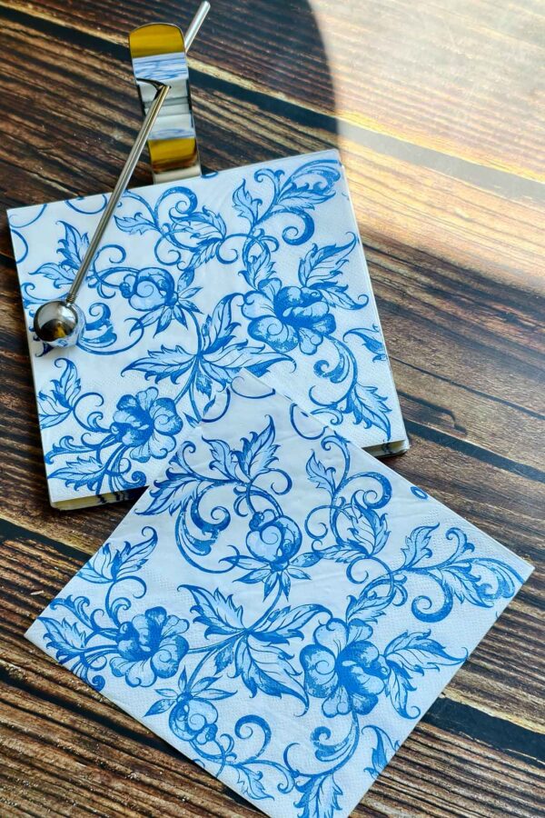 Paper Napkin – Blue Garden - Image 7