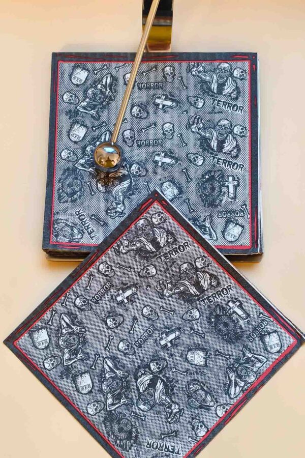 Paper Napkin – Spooky Skulls - Image 3
