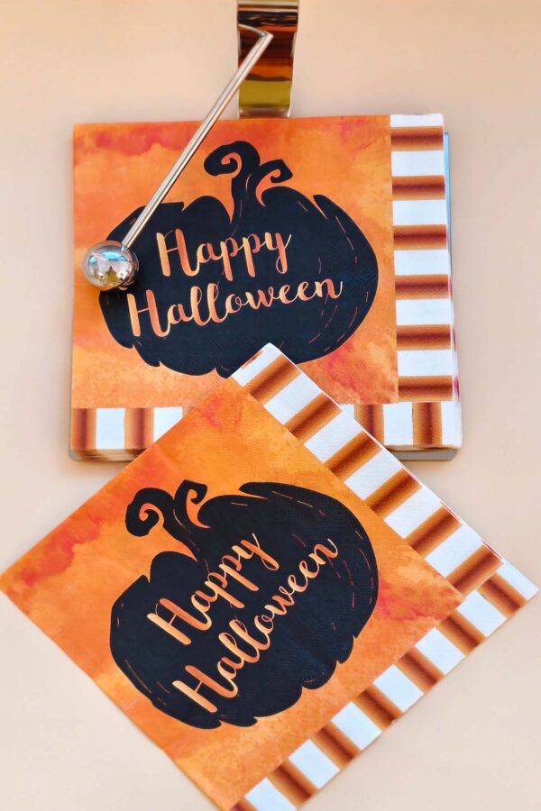 Paper Napkin – Halloween Pumpkins & Ghosts - Image 4