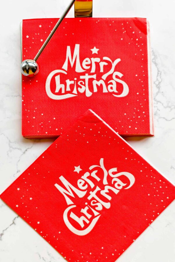 Paper Napkin – Christmas Red - Image 5