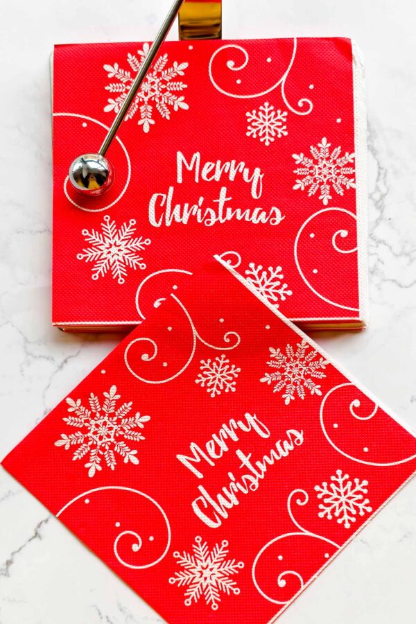Paper Napkin – Christmas Red - Image 6