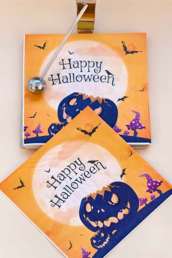 Paper Napkin – Halloween Pumpkins & Ghosts - Image 6