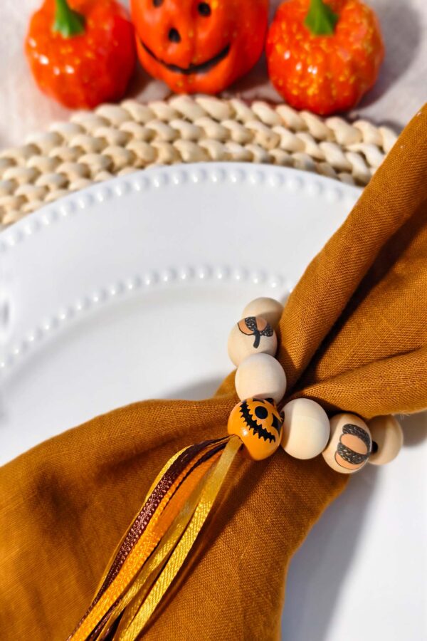 Napkin Ring – Pumpkin Smile - Image 2