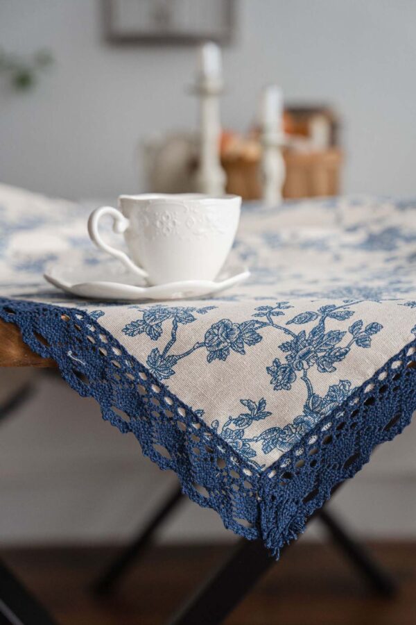 Tablecloth – Blue Vine - Image 4
