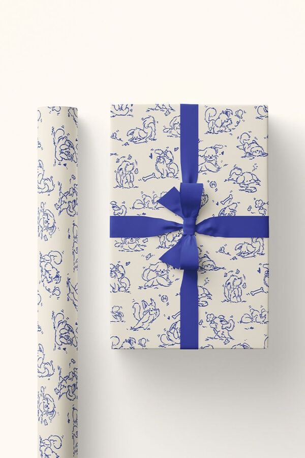 Wrapping Paper – Blue Pup
