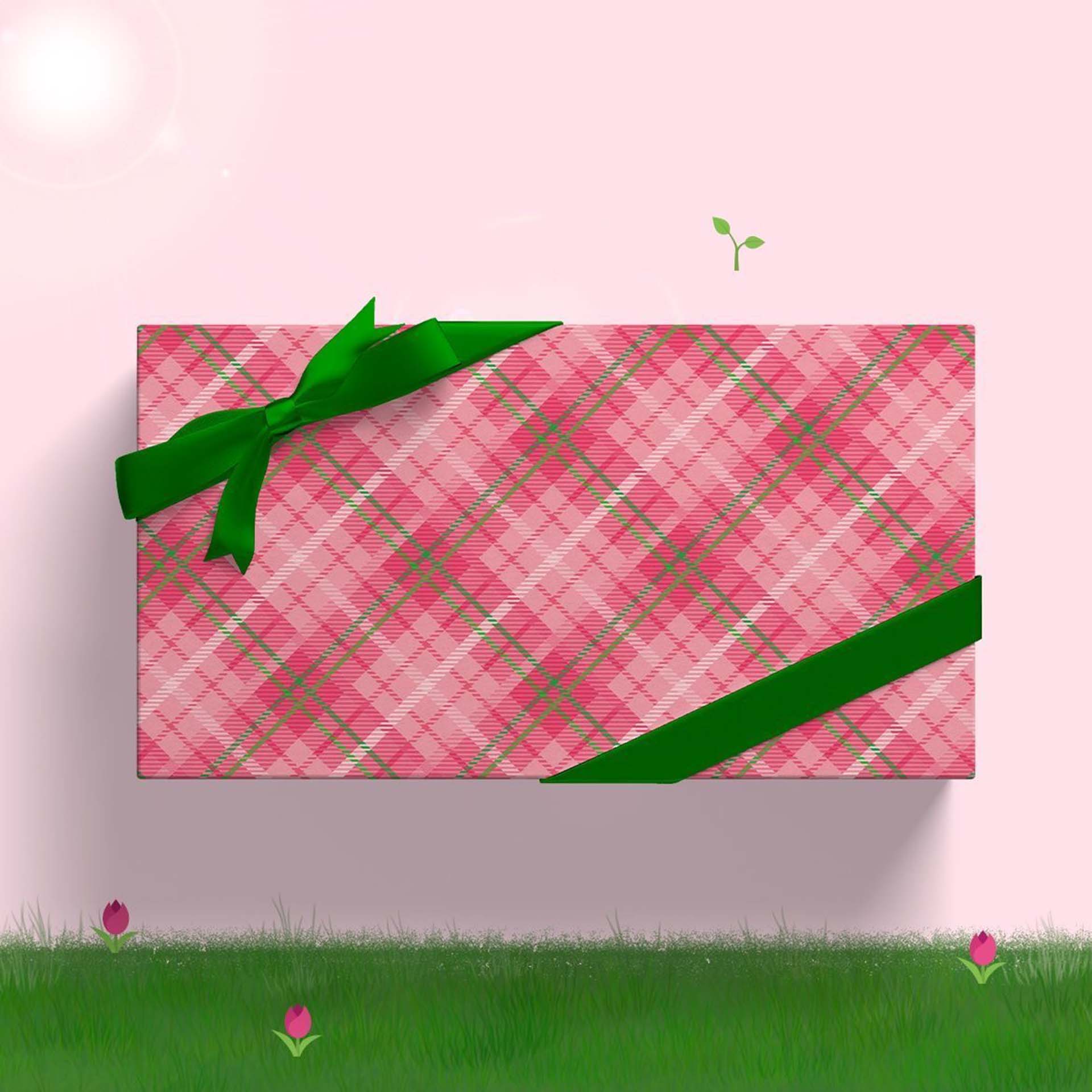 Wrapping Paper – Berry Plaid - Image 4