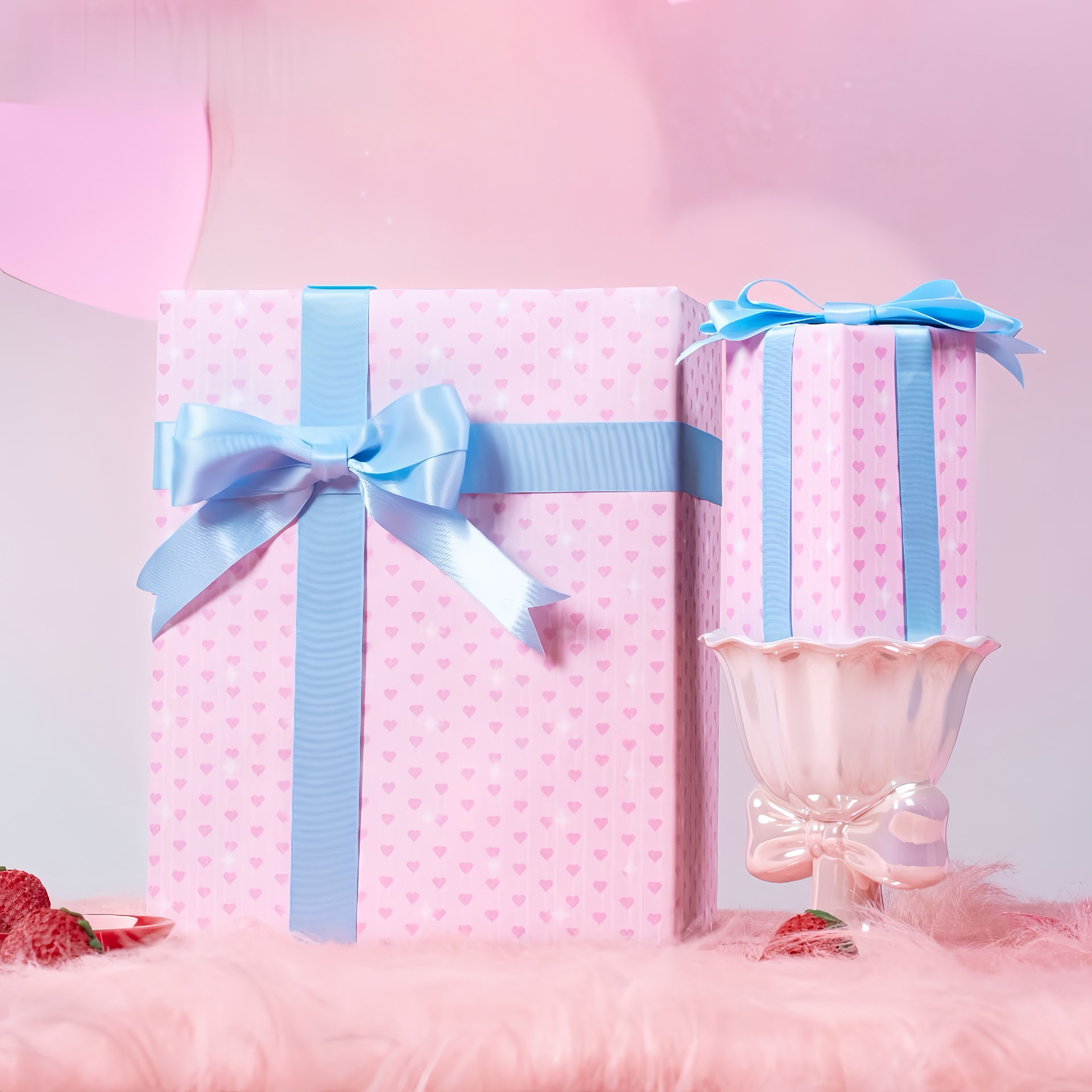 Wrapping Paper – Sweetheart Pink - Image 2