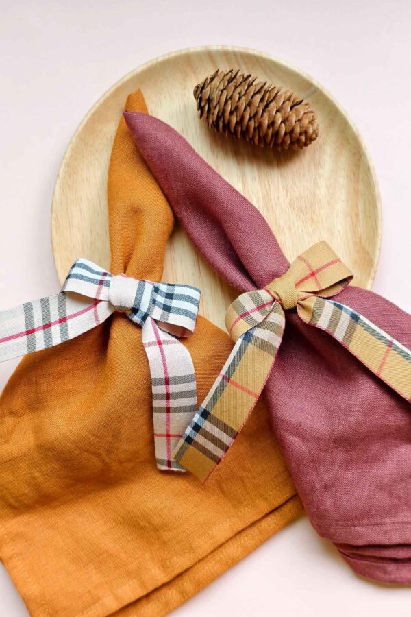 Napkin ring – Autumn Plaid - Image 2