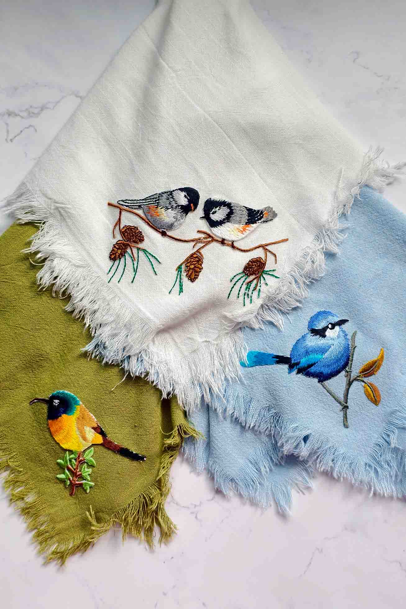 Applique Napkin – Cheerful Bird - Image 2