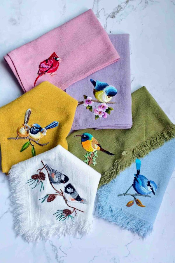 Applique Napkin – Cheerful Bird