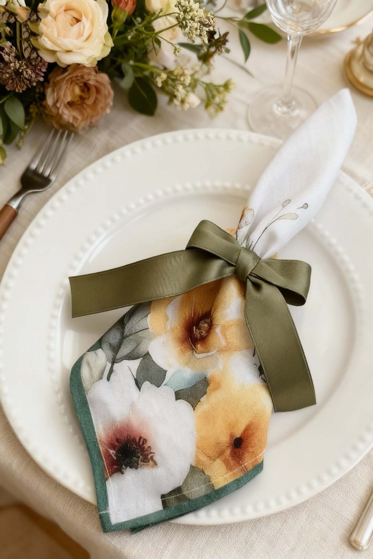 Holiday Linen Gift Set – Winter Bloom - Image 2