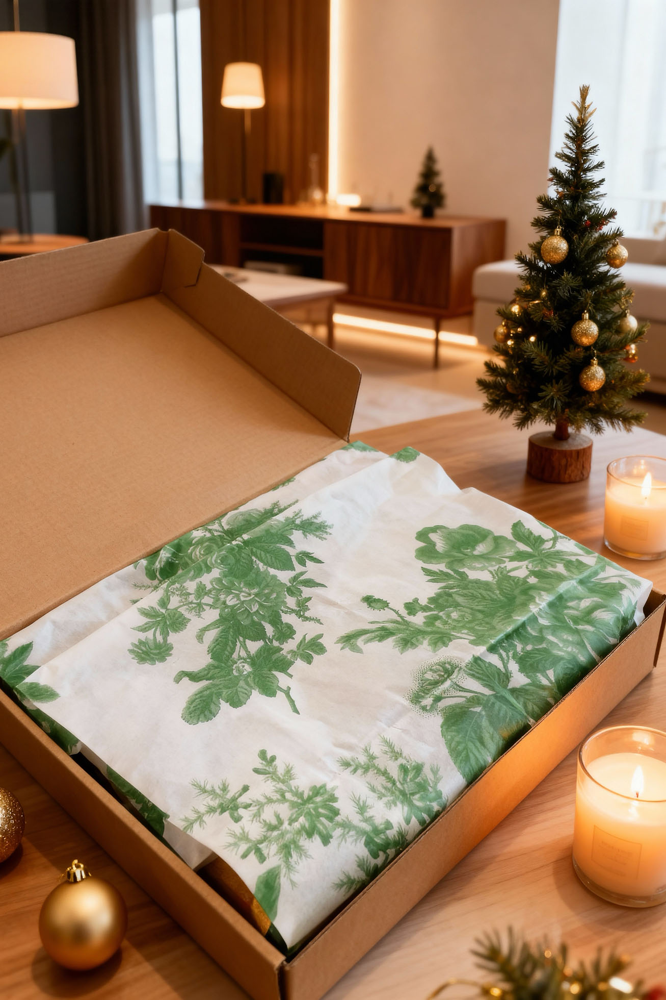 Holiday Linen Gift Set – Winter Bloom - Image 6