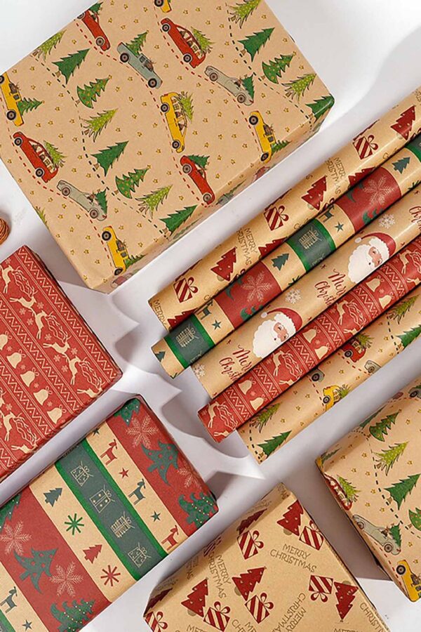 Wrapping Paper – Festive Kraft (3m roll)