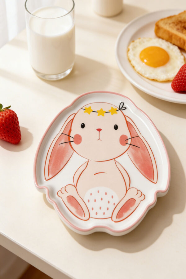 Cute Rabbit Ceramic Plate