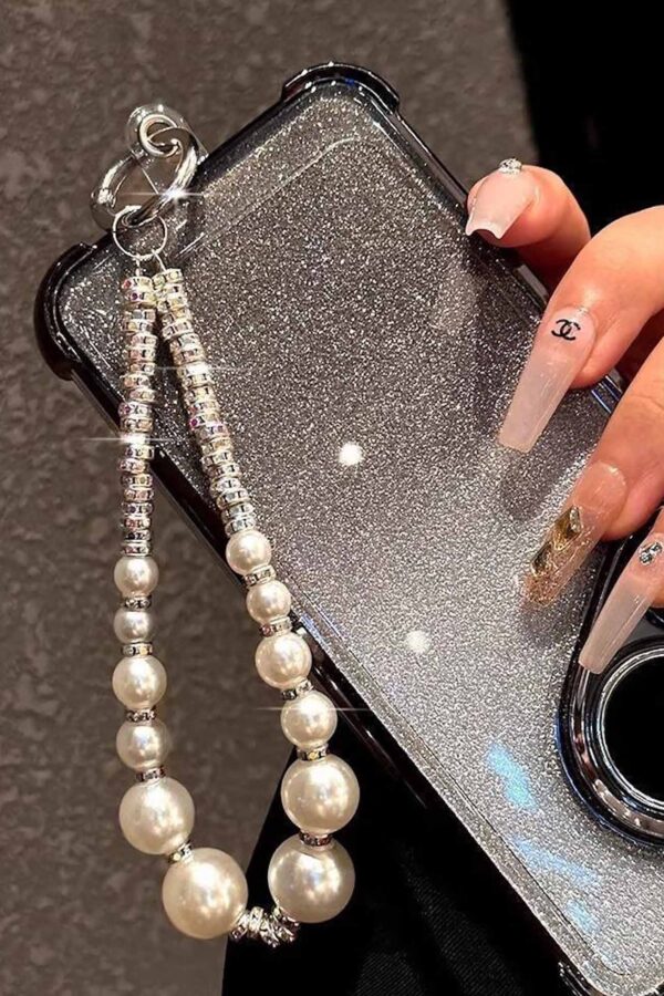 Crystal Pearl Phone Strap